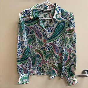 Zara Multicolor Paisley Blouse